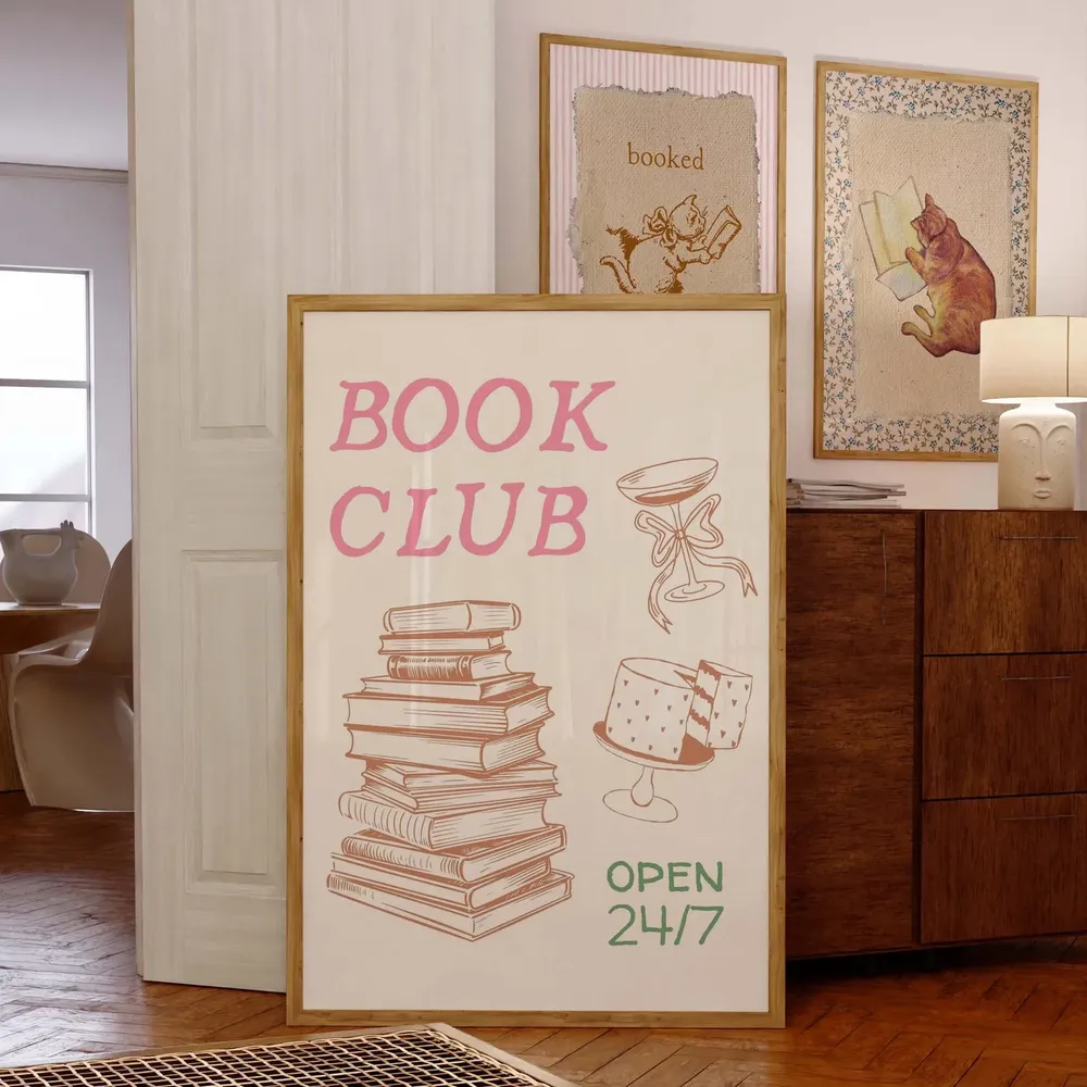 Book Club - Trendy Reading Art - Image 5