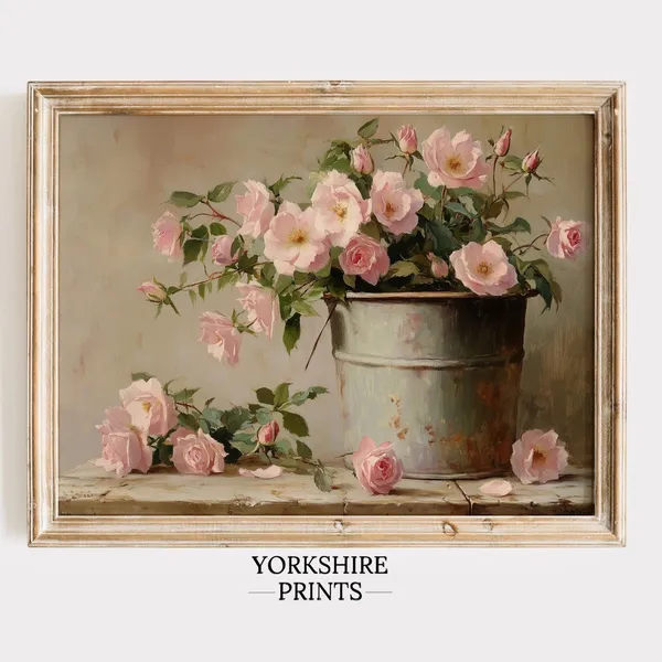Vintage French Country Floral Botanical Art Print