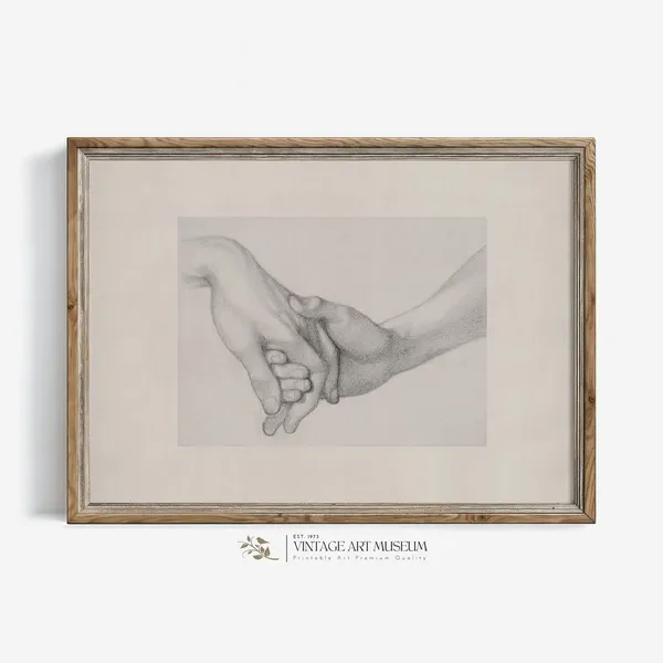 Vintage Hand Drawn Minimalist Sketch Art Print