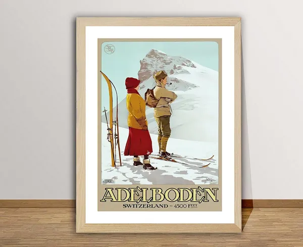 Adelboden Suisse Vintage Travel Poster Print