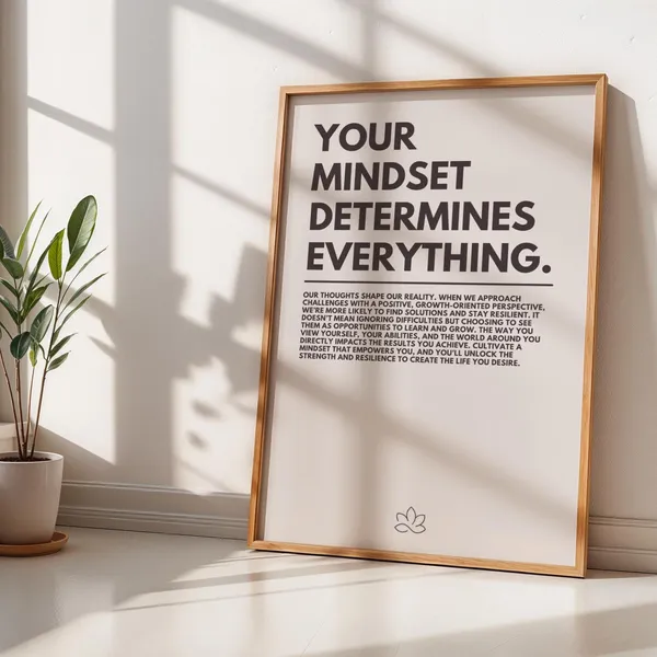 Your Mindset Determines Everything Minimalist Poster