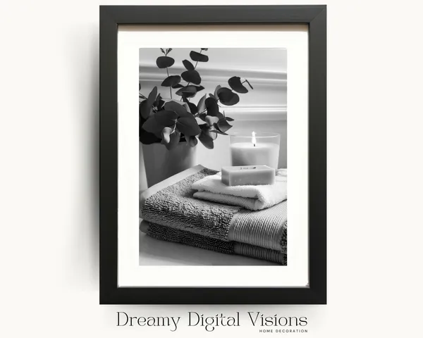 Relaxing Bathroom Minimalist Spa Wall Art Print
