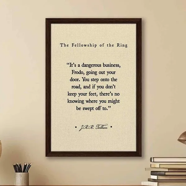 Frodo Tolkien Quote, Vintage Book Page Wall Art