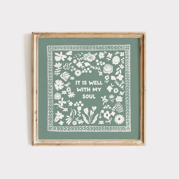 It Is Well Christian Illustration Art Print