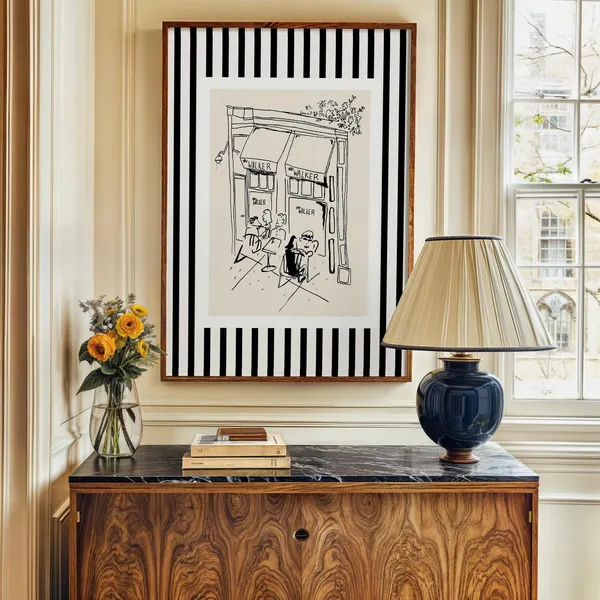 The Walker Cafe New York Minimalist Wall Art Print