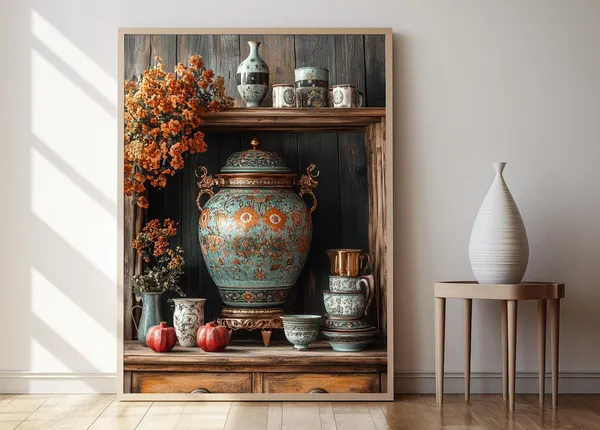 Azerbaijani Copper Samovar, Traditional Heritage Art Print