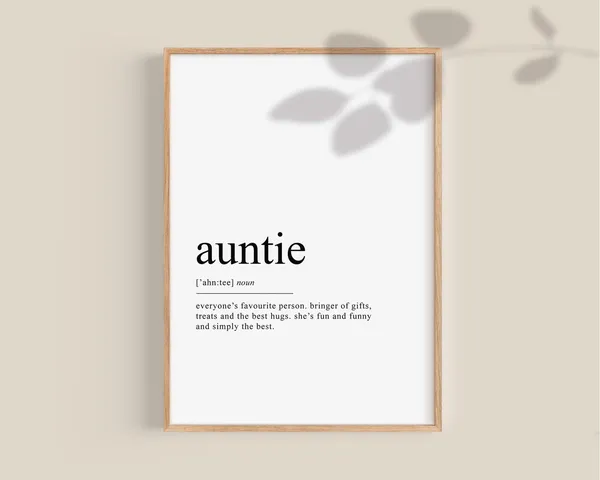 Auntie Christmas Gift, Personalized Best Aunt Print