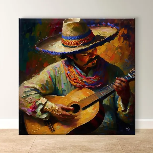 Mexican Guitarist Mariachi Music Decor Art Print