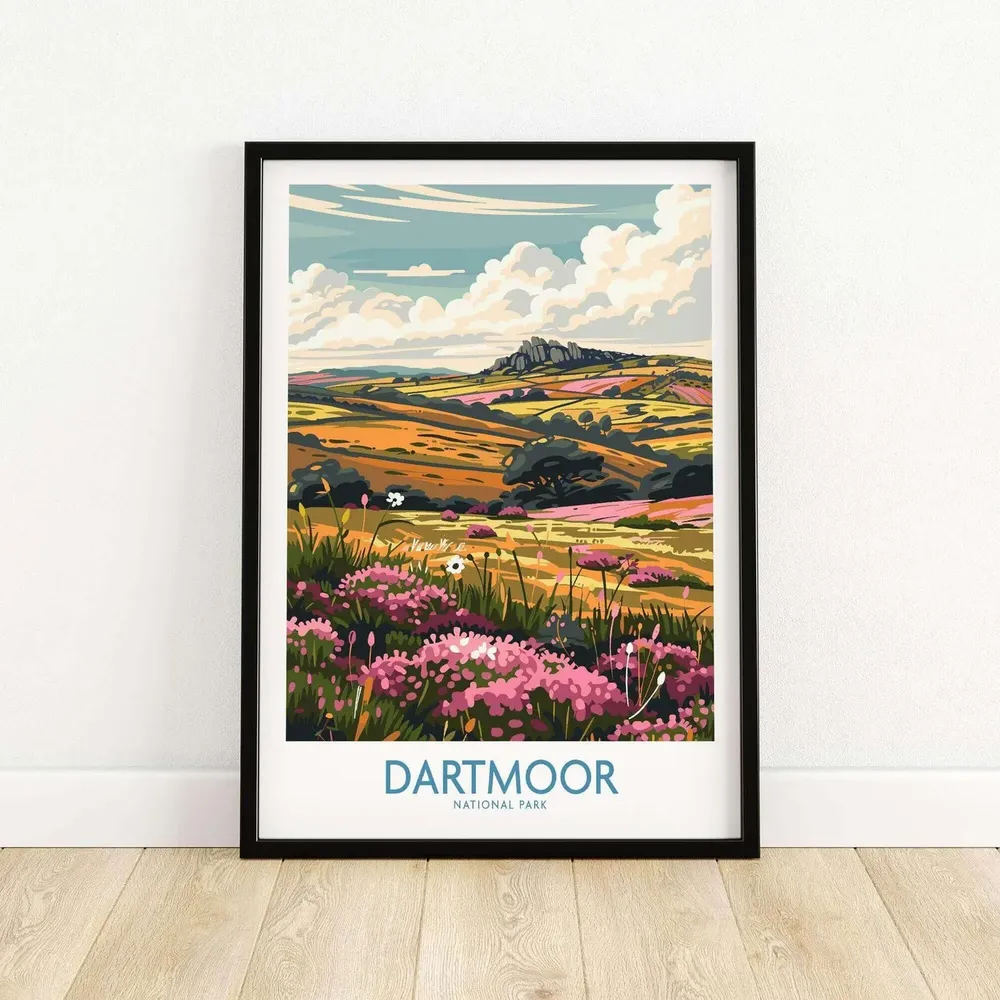 Dartmoor Travel Poster, England Nature Art - Image 5