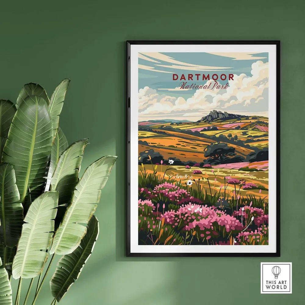 Dartmoor Travel Poster, Home Office Decor - Image 2