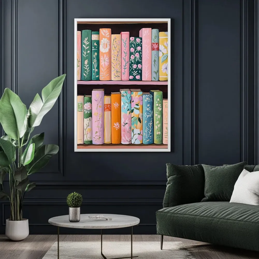 Vintage Book Inspired Book Stack Art Print - Image 2
