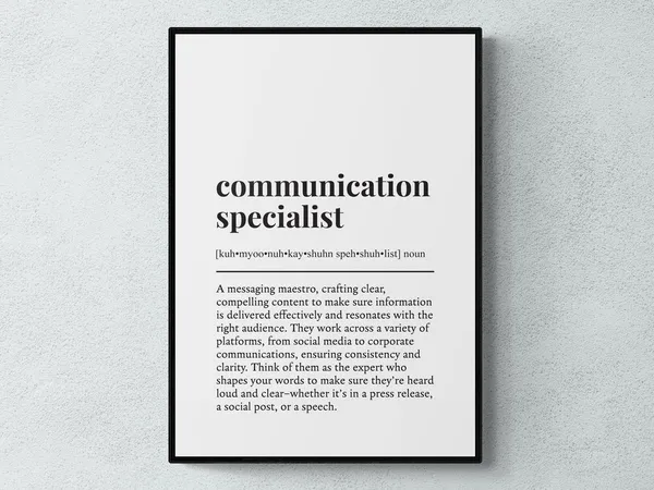 Communication Specialist Funny Definition Art Print