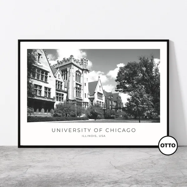 University Of Chicago Travel Poster, Illinois Art Print