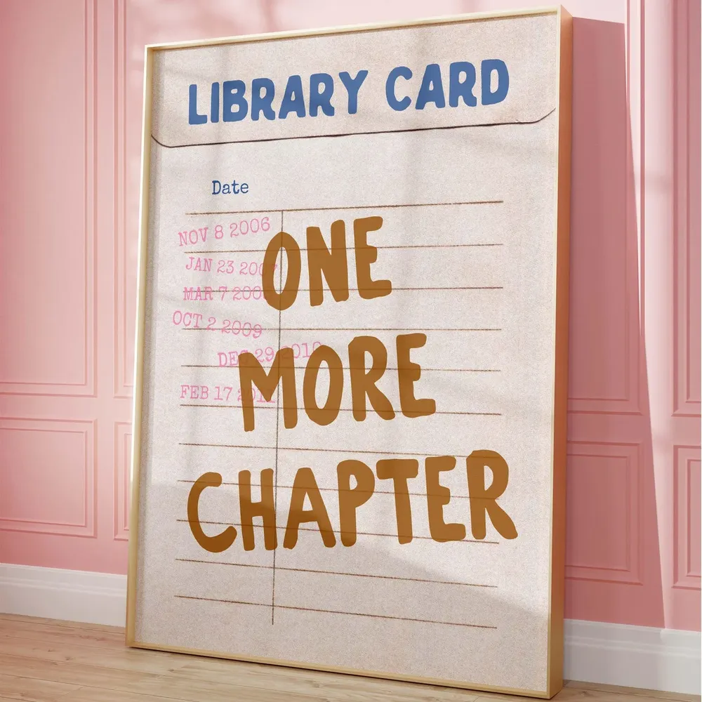 One More Chapter Poster Print, Library Card Book - Image 5