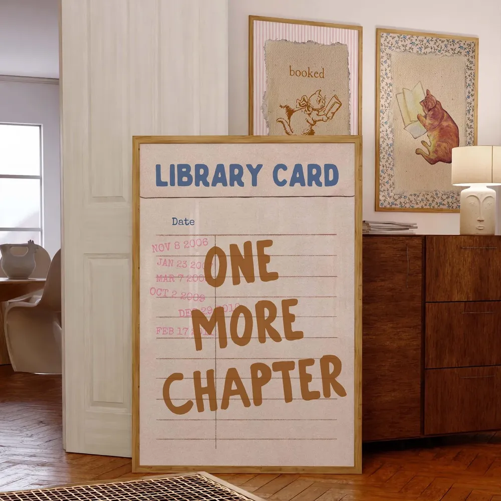 One More Chapter Poster Print, Library Card Book - Image 4