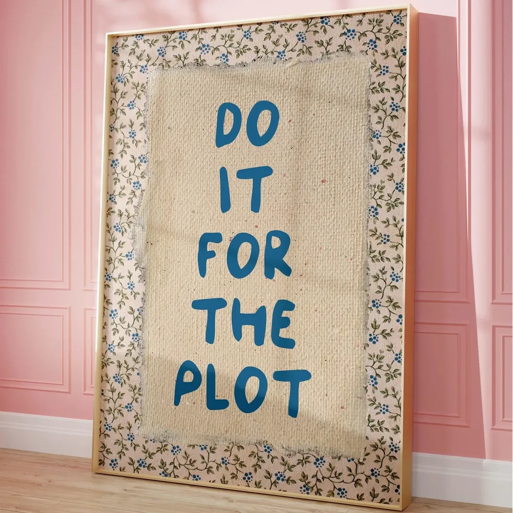 Do It For The Plot Vintage Motivational Poster - Image 4