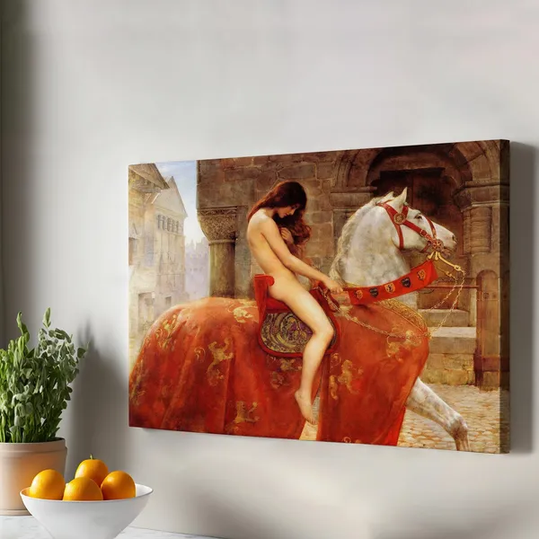 Lady Godiva Art Print, Modern Portrait Decor