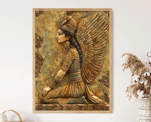 Inanna Mesopotamian Art Print, Ancient Goddess
