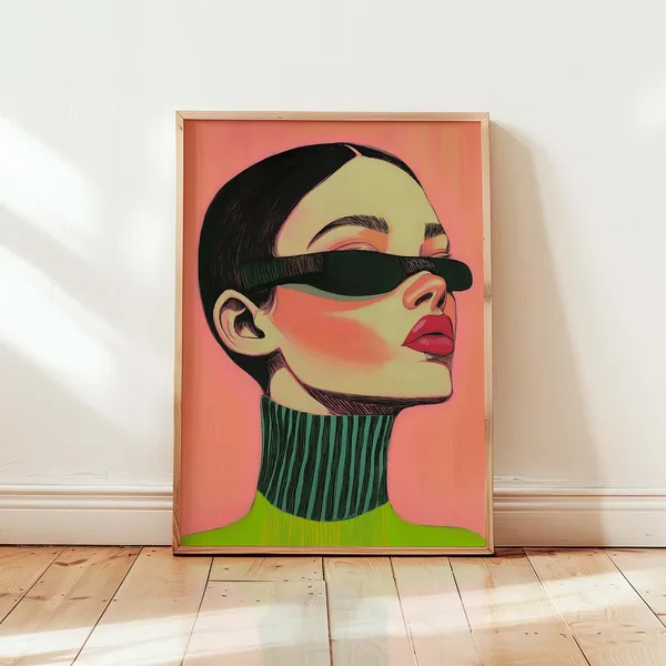 Modern Feminine Portrait Art Print, Pop Art Woman