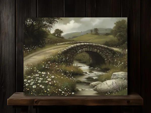Stone Bridge Irish Countryside Art Print
