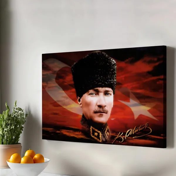 Atatürk Portrait Wall Art Print, Housewarming Gift
