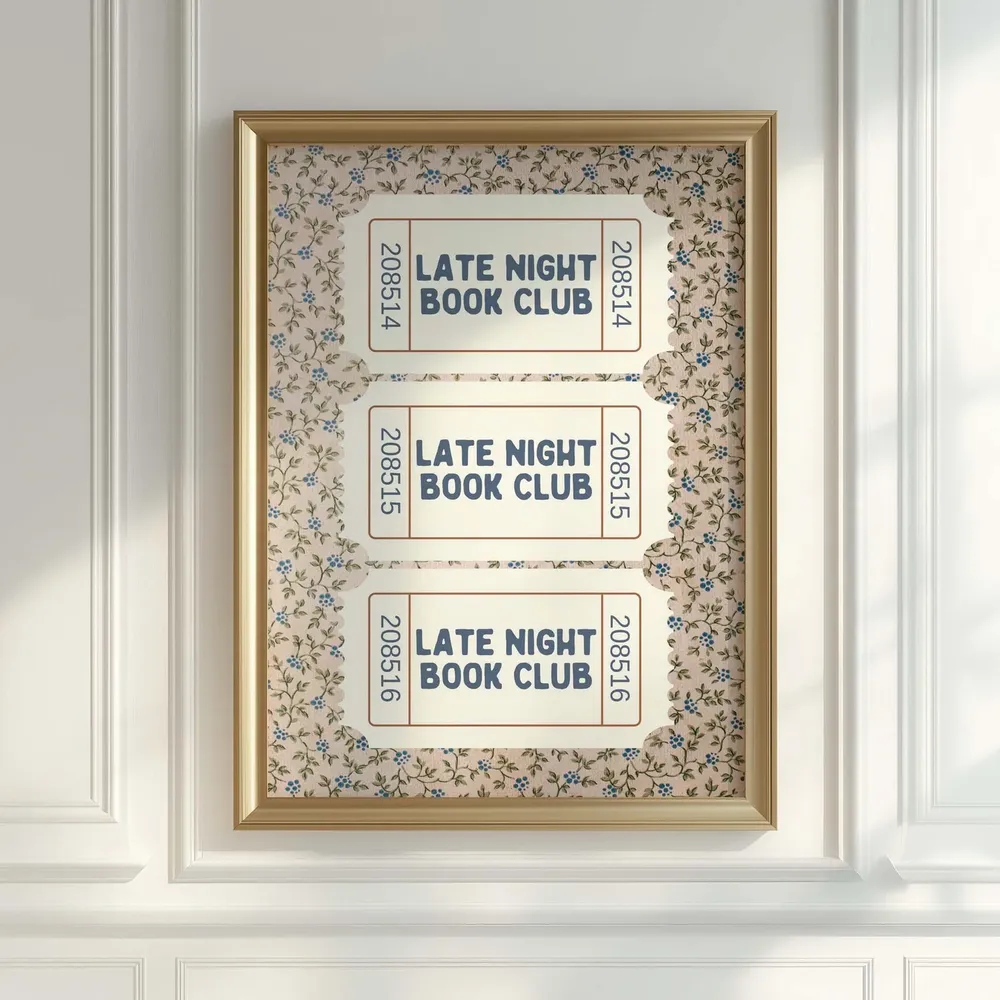Vintage Book Club Poster, Reading Nook Decor - Image 4