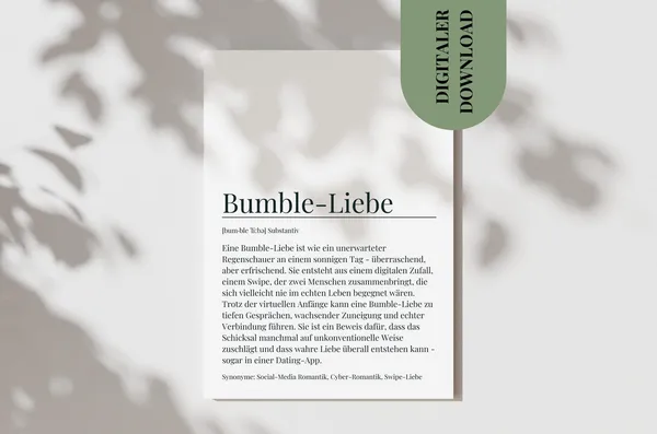 Bumblelove Definition Holiday Postcard Art Print