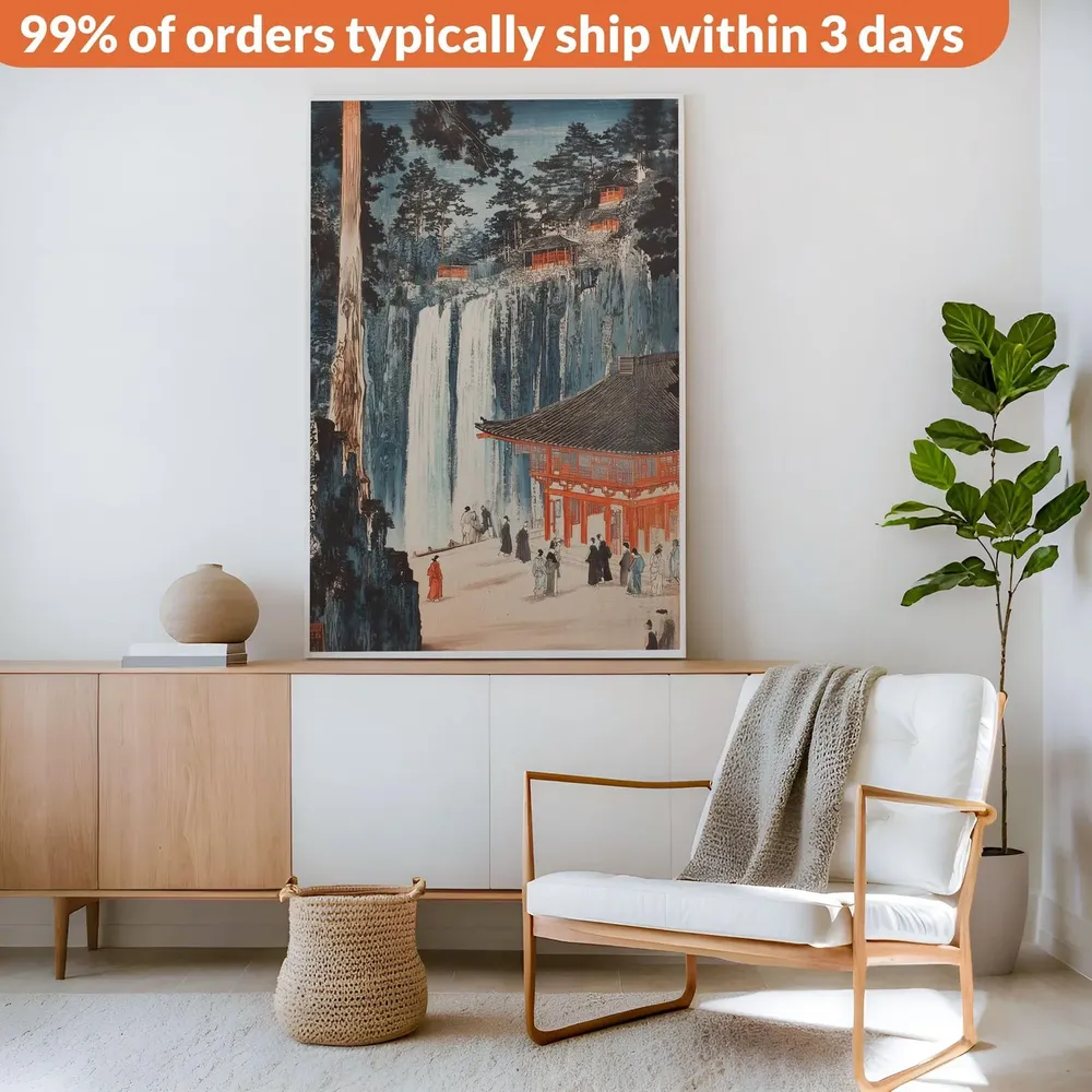Hokusai Ukiyo Retro Landscape Art Print - Image 2