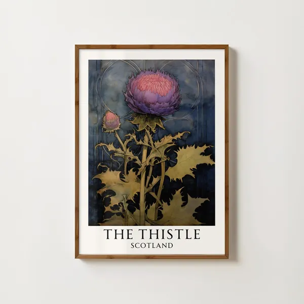 Scottish Thistle Botanical Art Print, Scotland