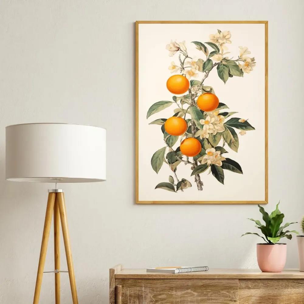 Vintage Oranges Print, Retro Orange Grove Art Print - Image 6