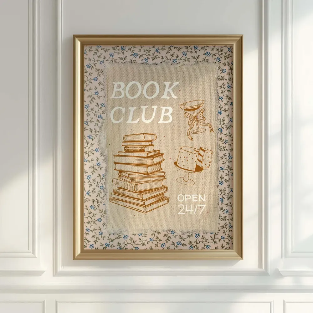 Book Club Poster, Reading Lover Wall Art Print - Image 4