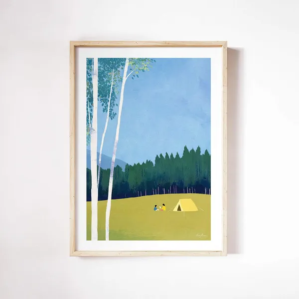 Camping In The Forest Print, Henry Rivers