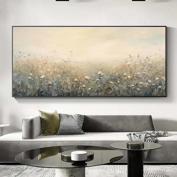 Custom Colorful Flower Art Print, Floral Living Room Decor