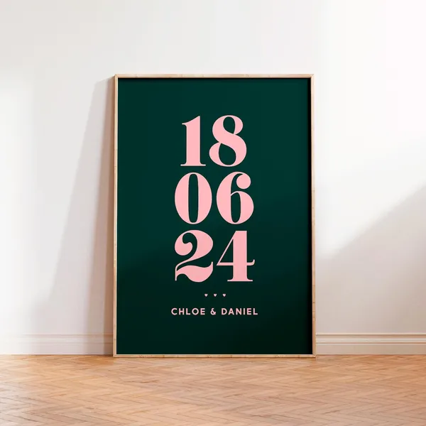 Custom Year Date Name Personalized Typography Poster