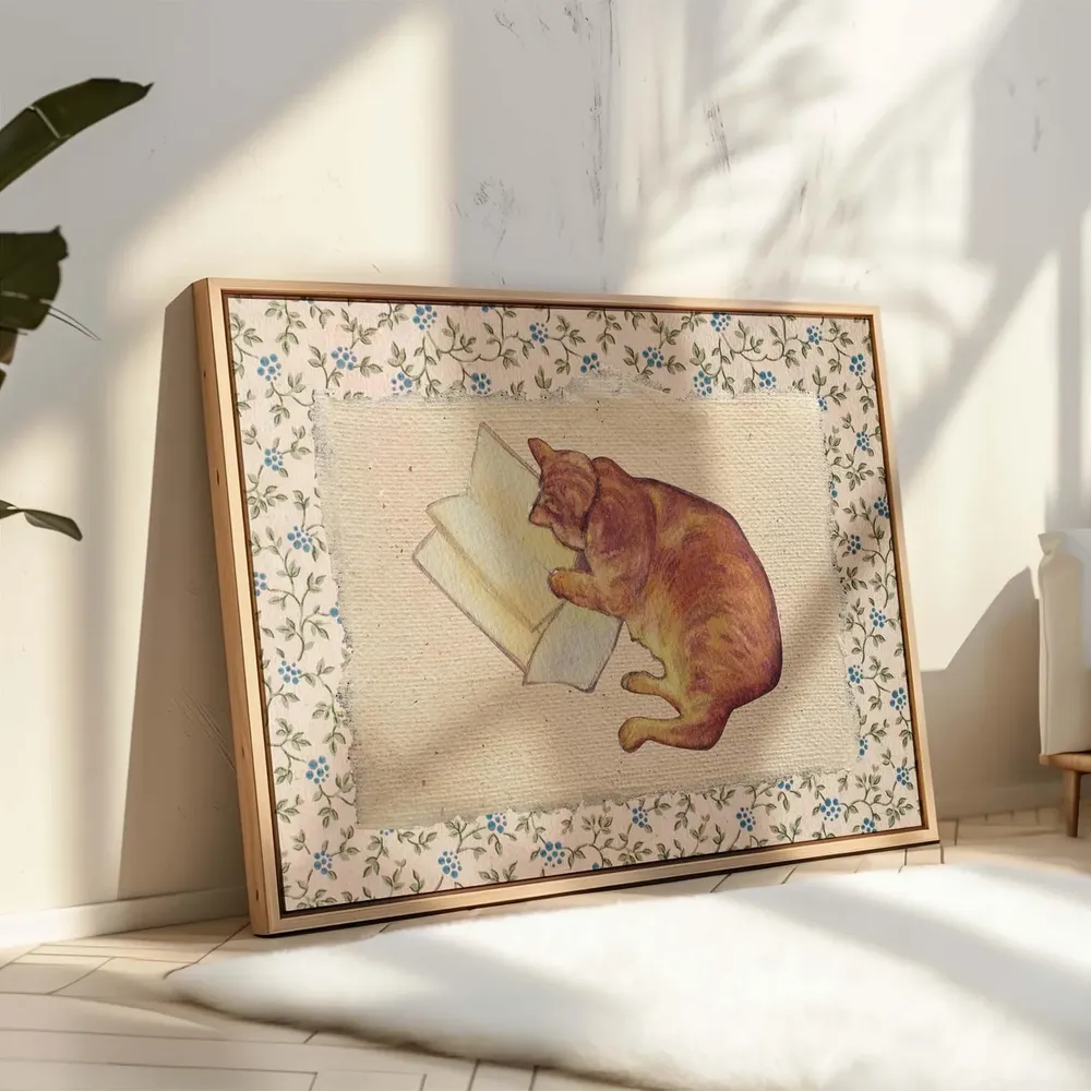 Vintage Book Art, Cute Reading Room Art Print - Image 5
