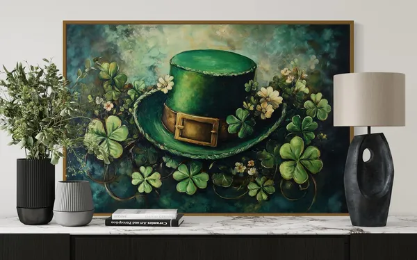 Green Leprechaun Hat, St. Patrick's Day Art Print