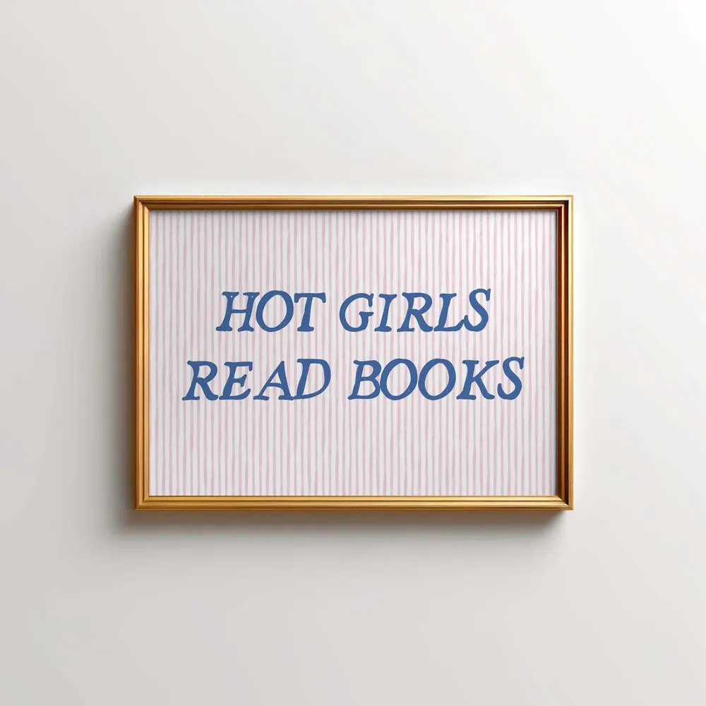 Hot Girls Read Books Coquette Book Lover Art Print - Image 3