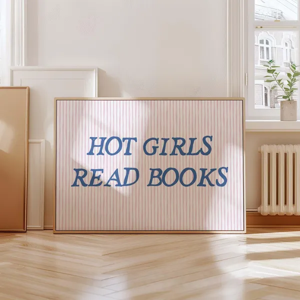 Hot Girls Read Books Coquette Book Lover Art Print