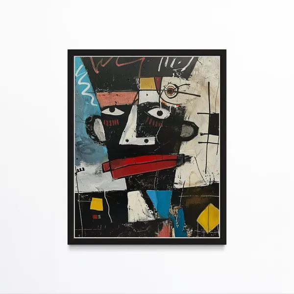 Modern Black Man Art Print, Abstract Figure Art
