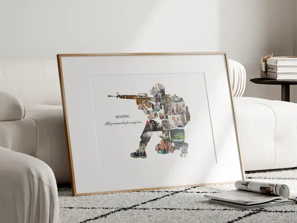 Military Gift Photo Art Print for Husband and Dad