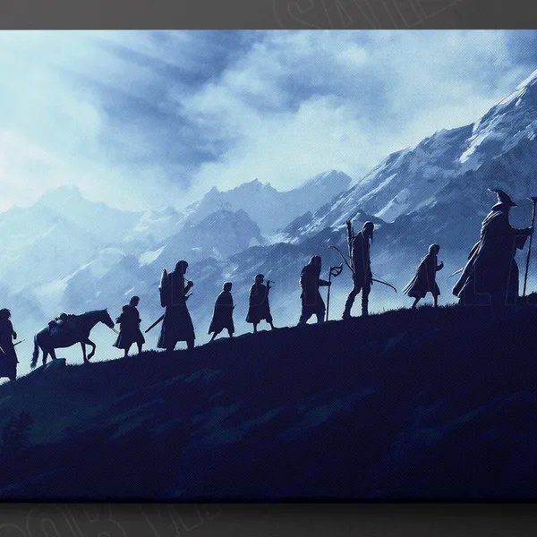 Fellowship Of The Ring Tolkien Poster Print