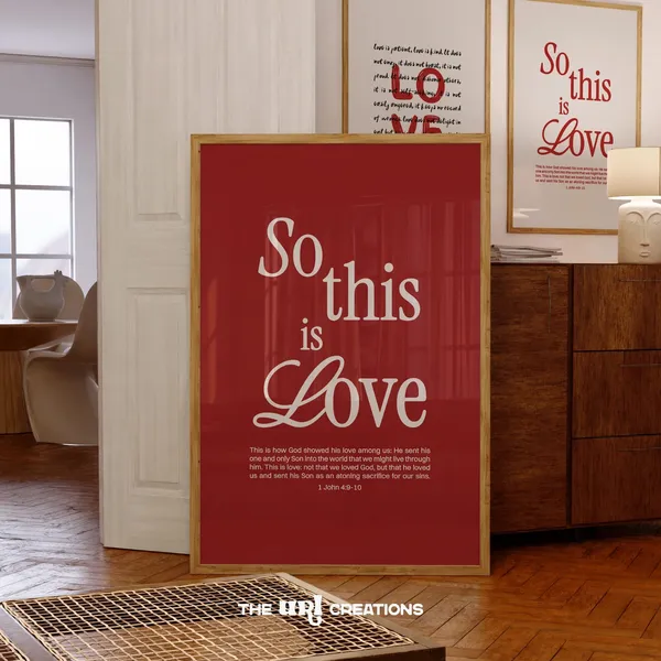 Modern Christian Bible Verse Poster, Minimalist Scripture