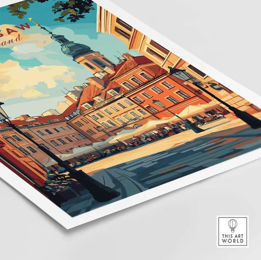 Warsaw Travel Poster, Poland Home Office Decor - Image 5
