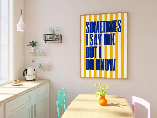 Dopamine Wall Art, Eclectic Maximalist Quote Print