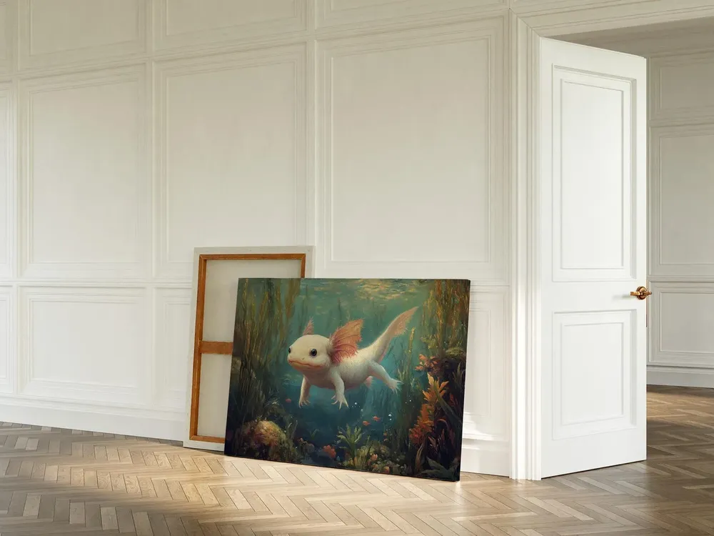 Whimsical Underwater Axolotl Art Print - Image 2