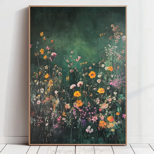 Vintage Garden Botanical Landscape Art Print