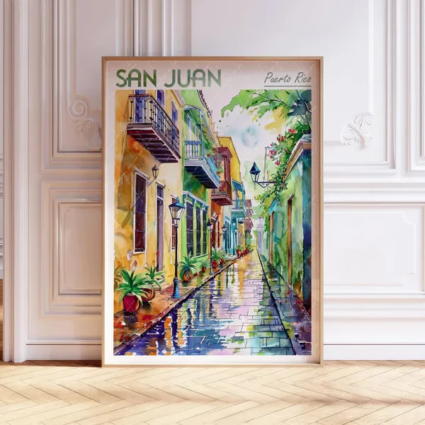 San Juan World Cities Travel Poster