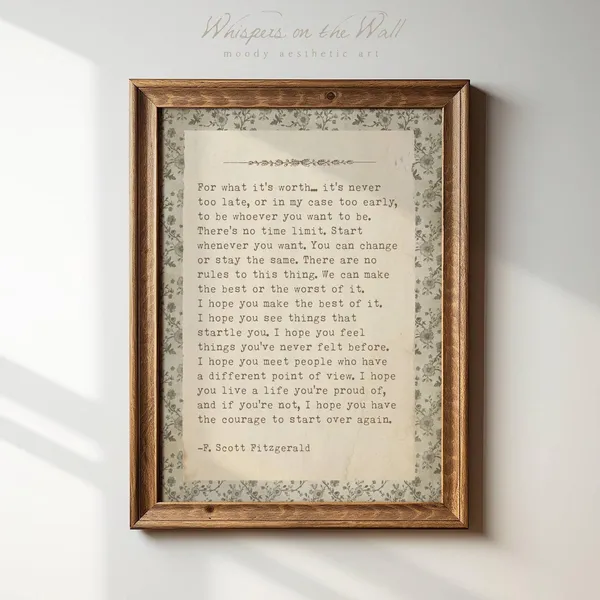 For What It's Worth Vintage Quote Art Print