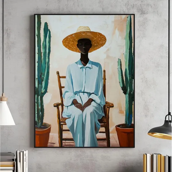 Minimalist African Desert Illustration, Southwestern Print