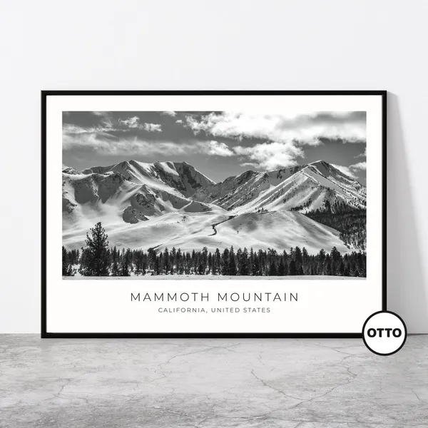 Mammoth Mountain Travel Poster, Eastern Sierra Nevada